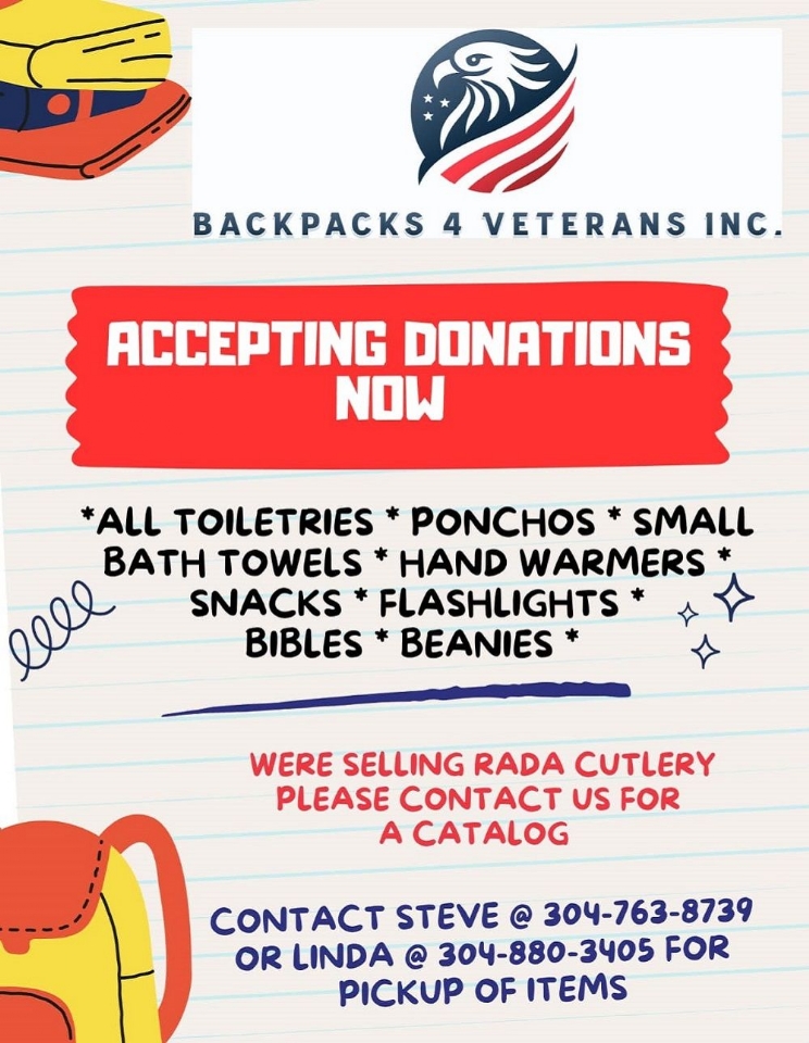 BACKPACKS4VETERANS-PERSONAL ITEMS NEEDED
