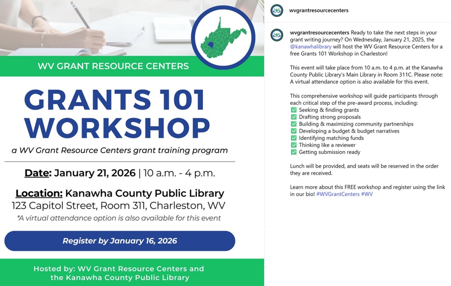 GRANT WRITING 101 JANUARY 21st 2026