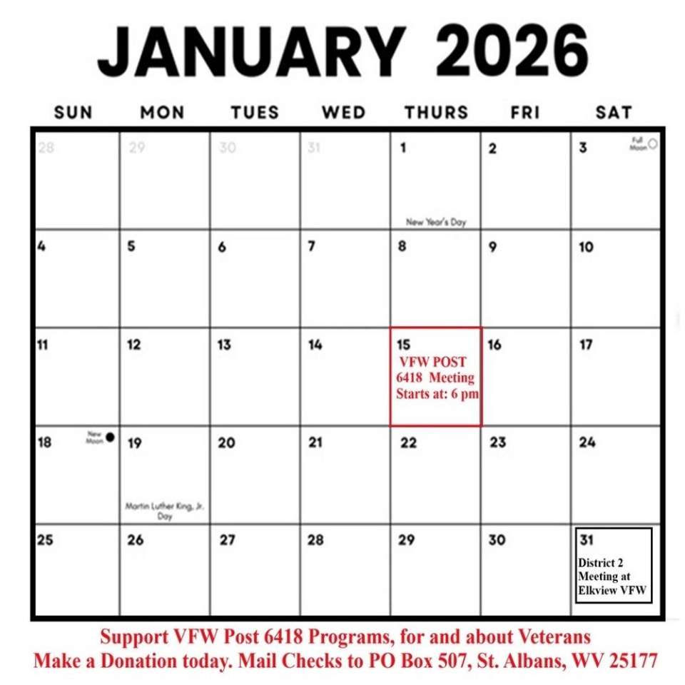 JANUARY 2026 ACTIVITIES