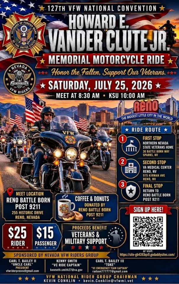 HOWARD E. VANDER CLUTE JR. MEMORIAL RIDE